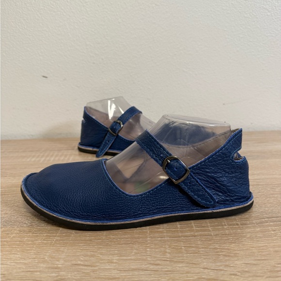 Softstar Merry Jane Shoes Women’s Sz 7 Blue Leather Barefoot Grounding Flats - Picture 8 of 11